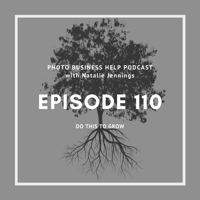 Photo Business Help Podcast episode cover art for 110