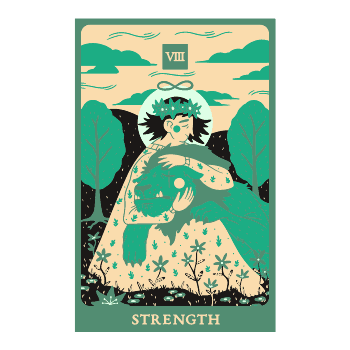 Strength Tarot card graphic